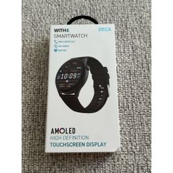 BRAND NEW WITHit Deca Smartwatch (Black) AMOLED Touchscreen 45mm