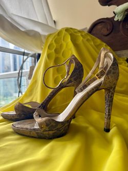 Leopard Print Platform Stiletto Sandals Charles David 10