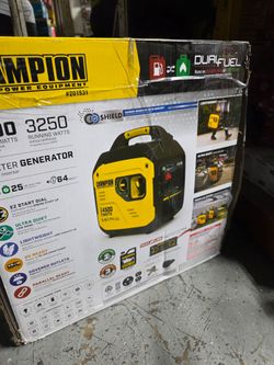 CHAMPION 4500/3250-Watt Recoil Start Gasoline/Propane Powered Dual Fue Inverter Generator with Quiet Technology and CO Shield
