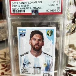 2019 Panini Conmebol Lionel Messi # 114 Copa América Brasil PSA 10