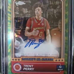 Really Nice Trent Perry Rookie, Auto, # 24/25 Card MINT 