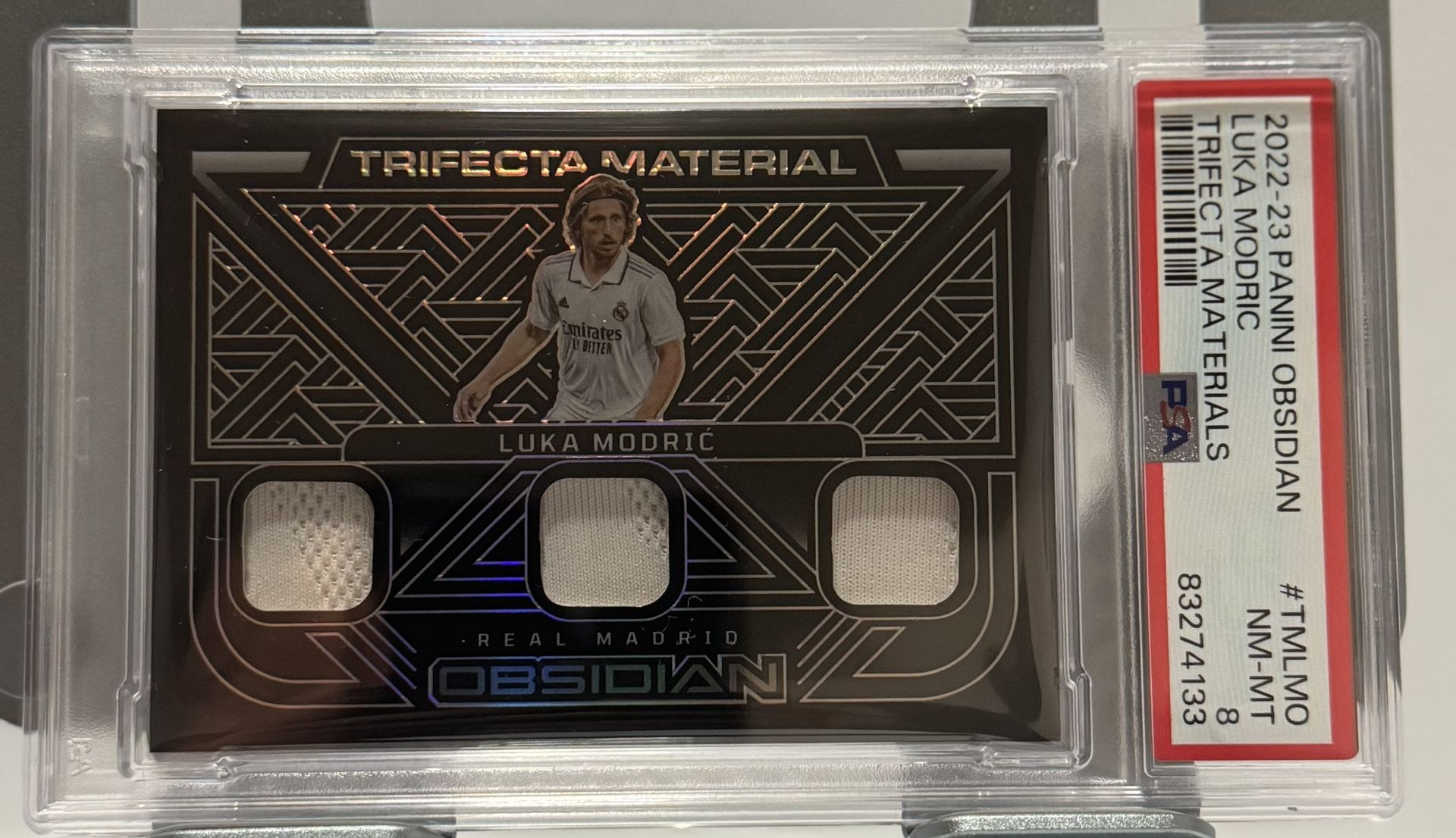 Panini Obsidian Trifecta Luka Modric 193/199 PSA 8