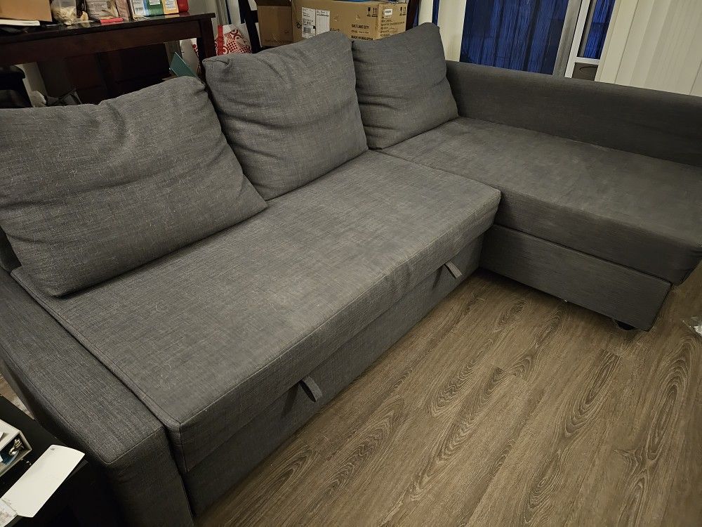 Friheten  Sleeper Sectional (Reversible) In Skiftebo Dark Gray DISASSEMBLED