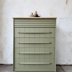 Mid Century Dresser W/Coastal Charm