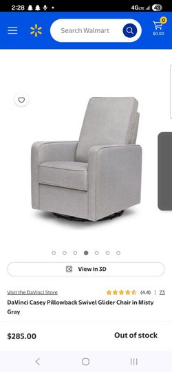 DaVinci Casey Pillowback Swivel Glider Chair