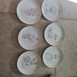 6 Precious Moments Clown Plates