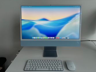 24-inch Blue iMac with 4.5K Retina display