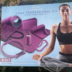  8-in-1 Yoga Professional Kit In Ruby 8pc Home Fitness Set