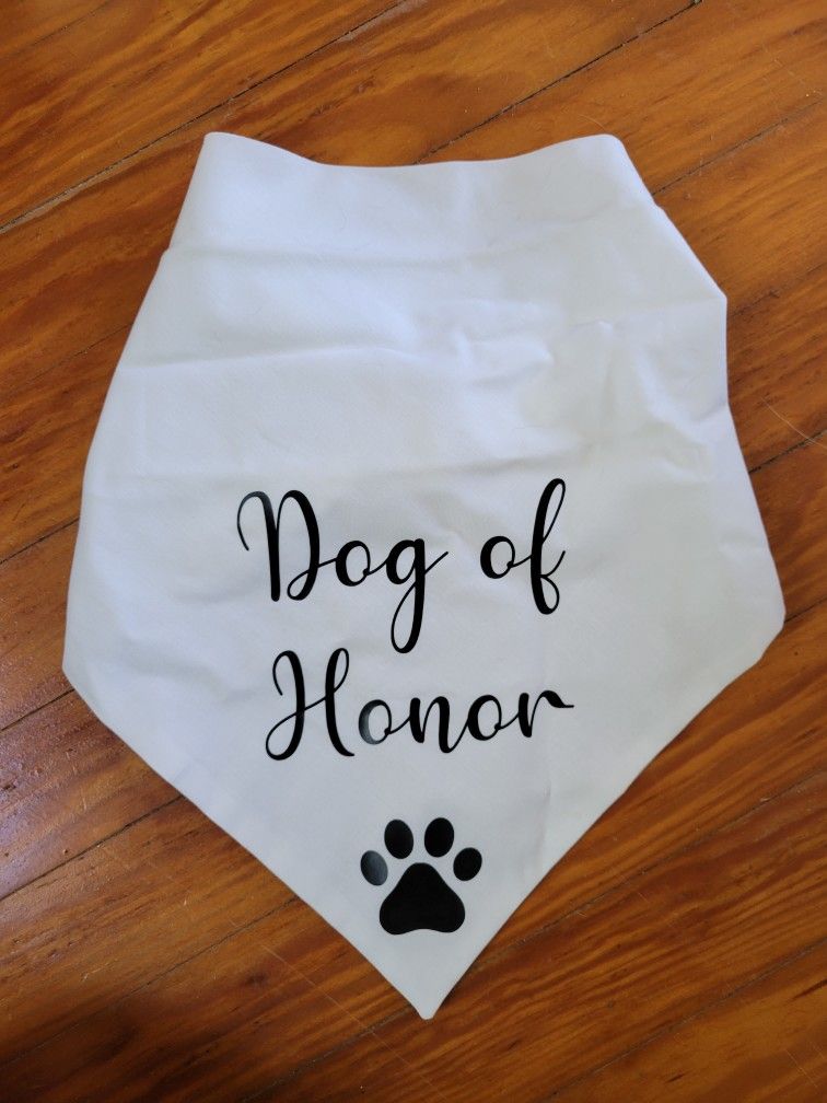 "Dog Of Honor" Bandana For Wedding