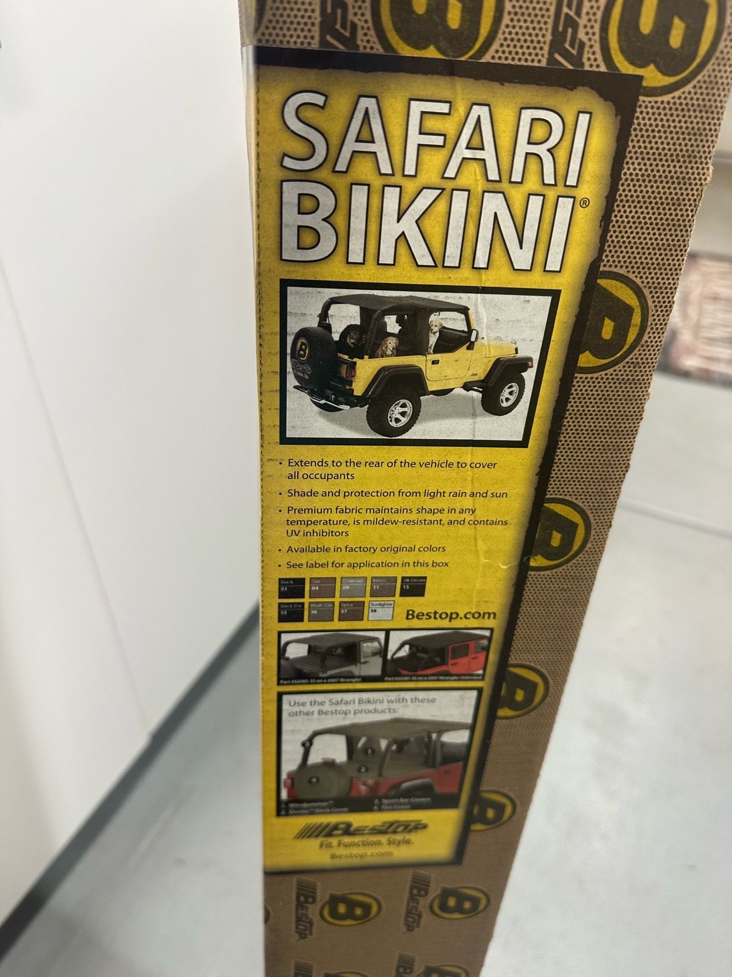 Bestop Safari Bikini top for TJ jeep