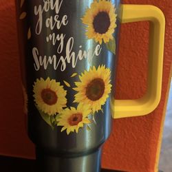 New You Are My Sunshine Sunflower Tumbler. Large 