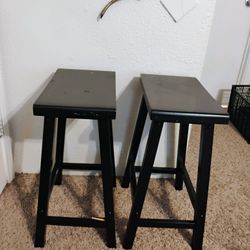 2 Wooden Stools