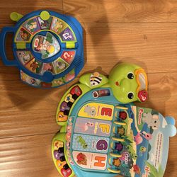 Vtech Touch And Teach Sea Turtle & Fisher Price Little People 