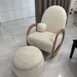 Crate & Barrel Baby Nursery Rocking Chair & Ottoman Storage
