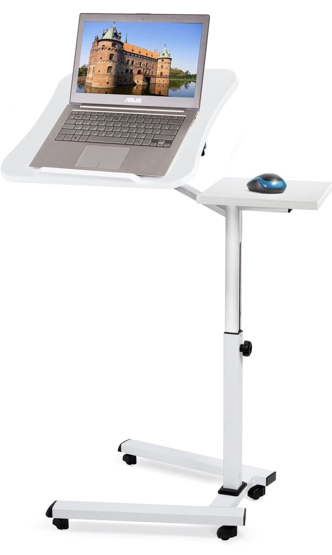 BRAND NEW IN BOX!!! Tatkraft Portable Laptop Desk with Mouse Pad, Rolling Computer Stand with Adjustable Height