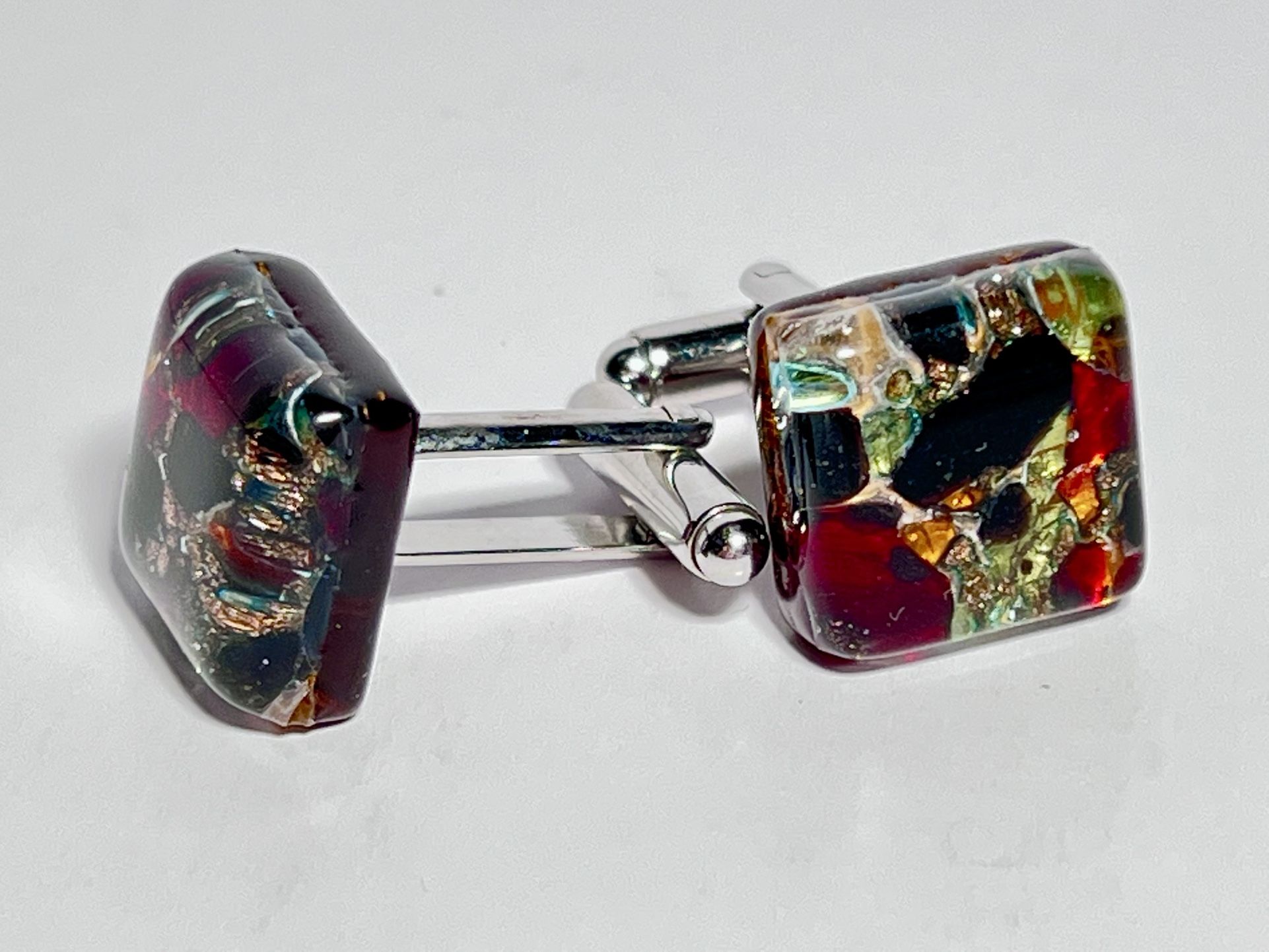 Murano Italian Glass Mens Cufflinks