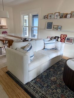 Ivory White Fabric Modular Sofa