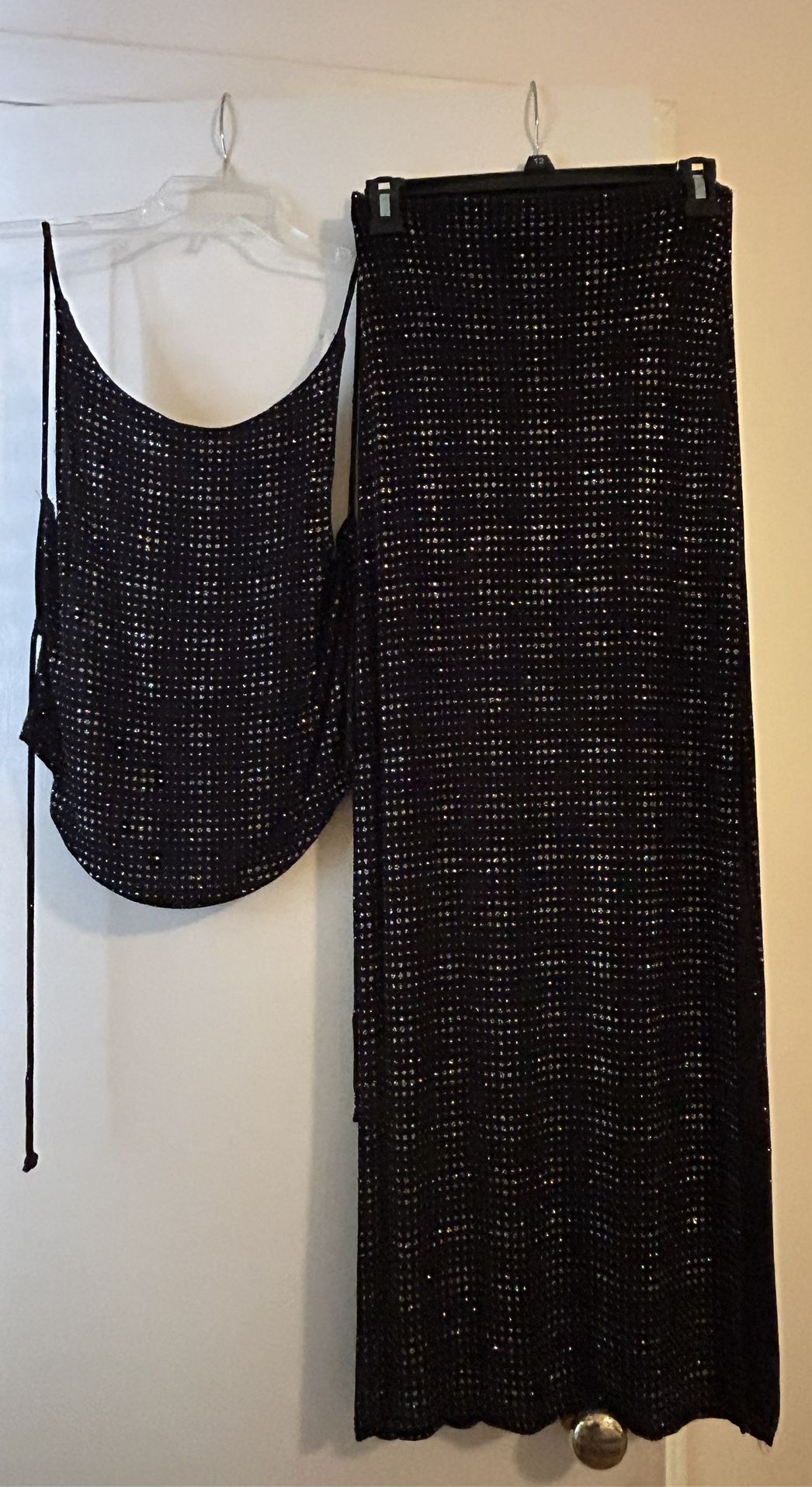 2 Piece Sparkly Skirt With Top.