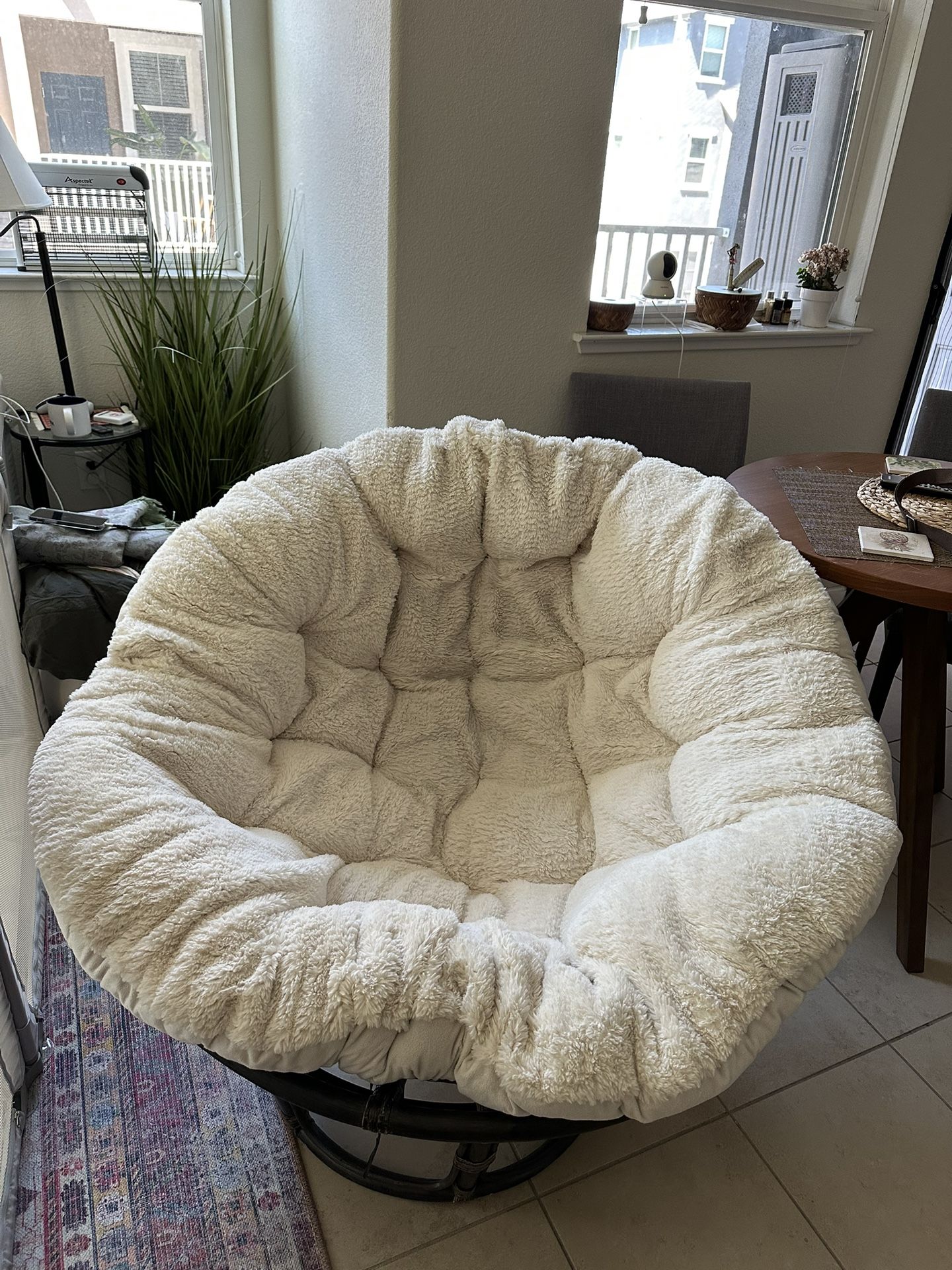 World Market Papasan Chair With Fur