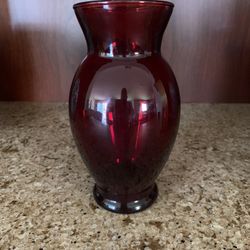 Vintage Anchor Hocking Ruby Red Vase