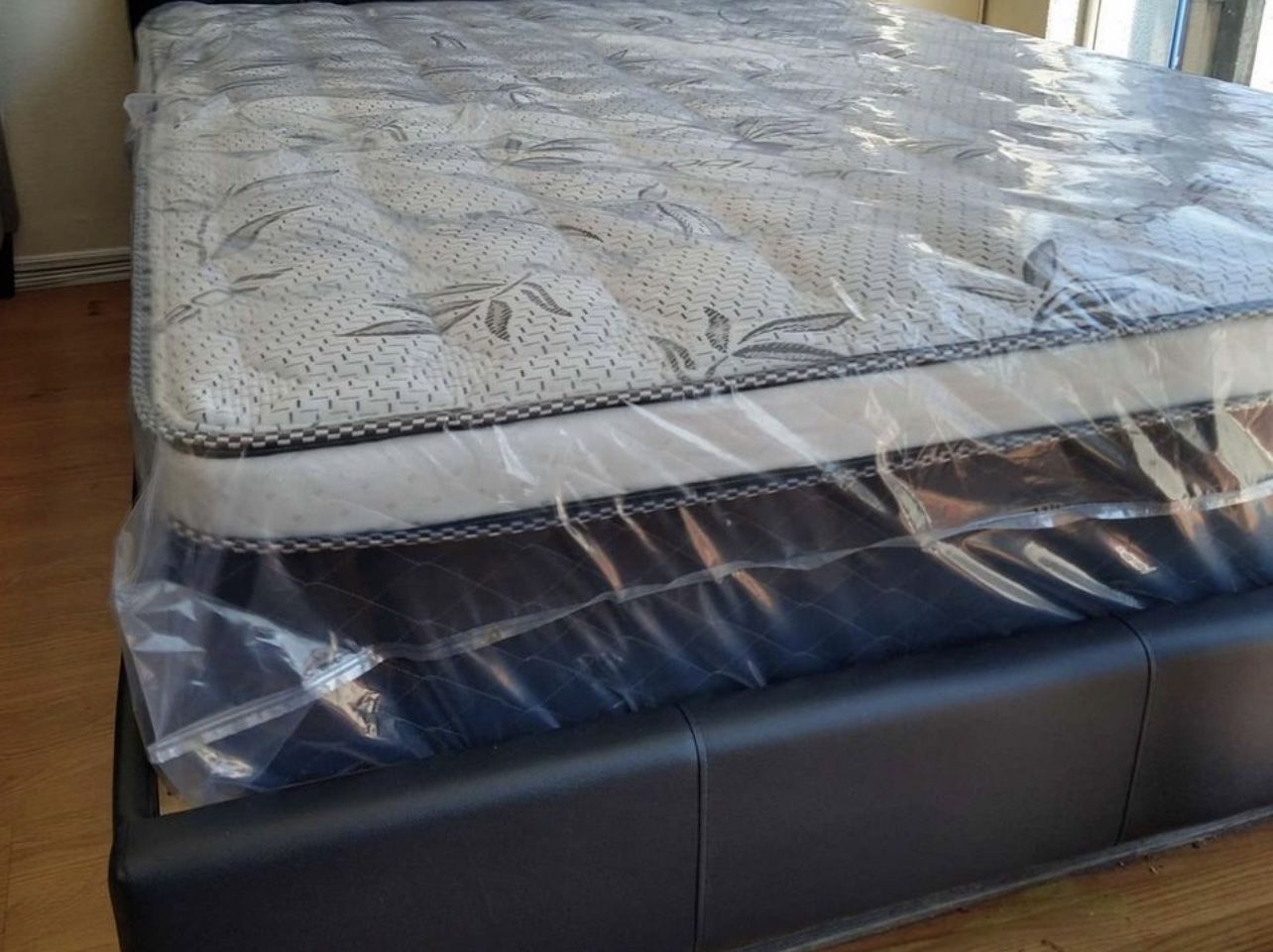 Full Size Euro Pillow Top Mattress With Box Spring Included