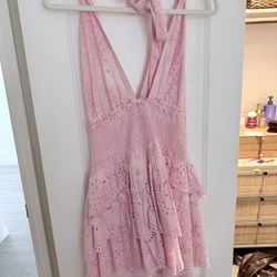 LoveShackFancy Deanna Halter Dress