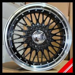 Brand New 18" TL DIM-505-5 5x114.3 Black Machine Lip Wheels