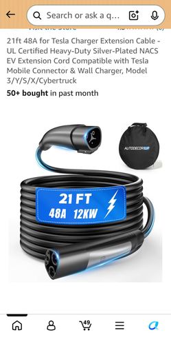 Tesla Charger Extension Cable