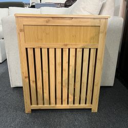 Bamboo Top Load Clothes Hamper, Full Size with Hinged Lid and Handles，$50