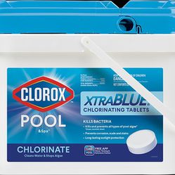 Clorox Pool&Spa XtraBlue+ 3 Chlorinating Tablets for Swimming Pools 25lb bucket
