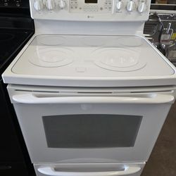 Ge Electric Glass Stove White