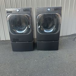 Ig washer and dryer set electric jumbo size extra large capacity 