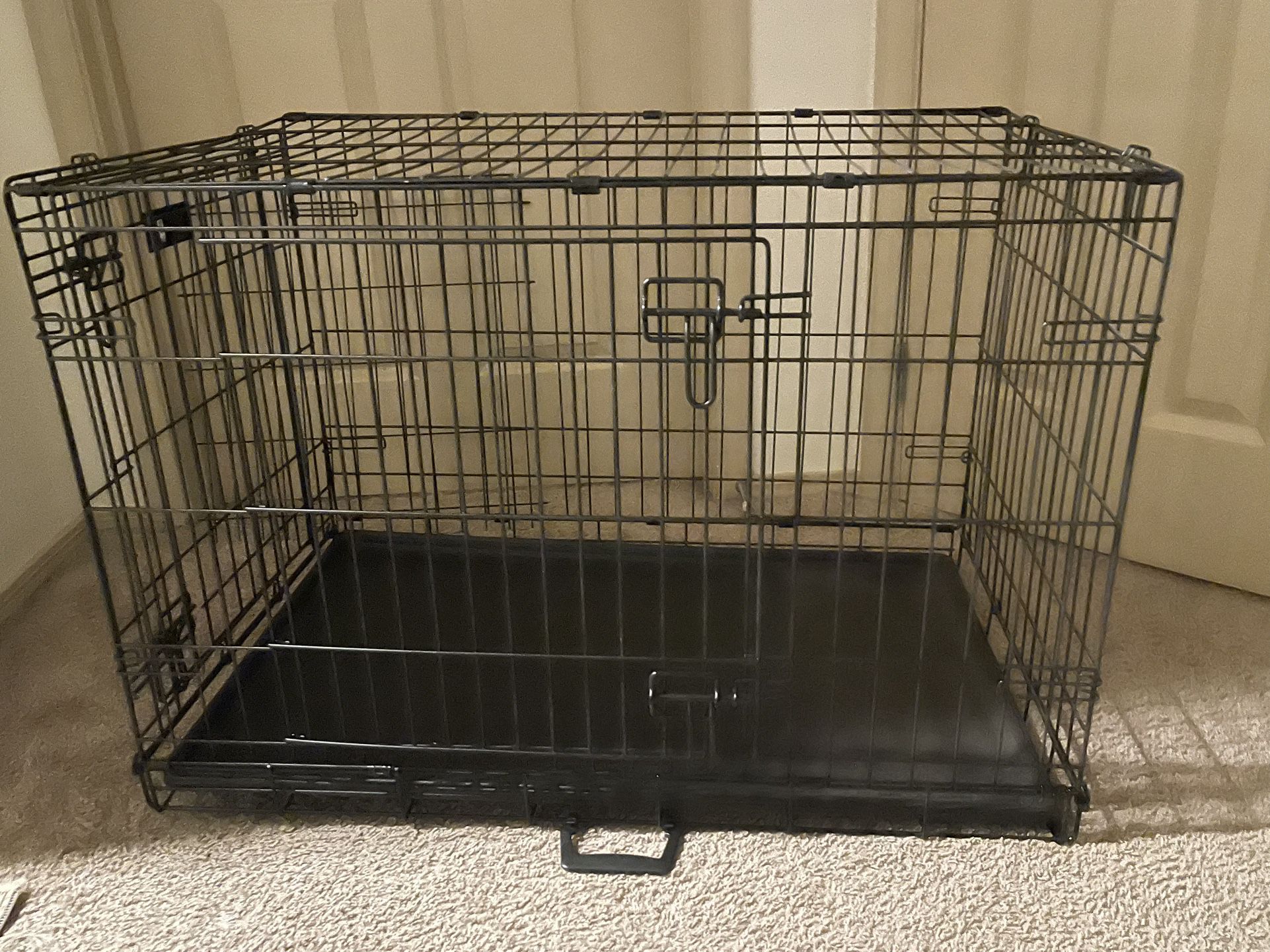 MidWest iCrate Fold & Carry Double Door Collapsible Wire Dog Crate (M/L)