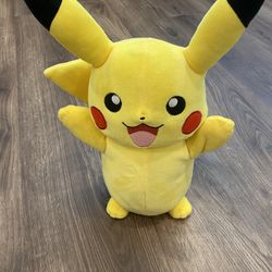 Pokemon Electric Charge Pikachu Plush Interactive Talking Light-Up Cheeks