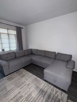 Sleeper Sofa with Storage – Gray