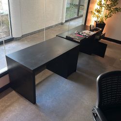 2 Black Desks 