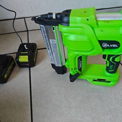 Greenworks 24V 18GA Brushless Brad Nailer, Cordless Staple Gun