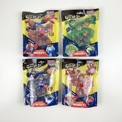 Brand New Heroes of Goo Jit Zu: Marvel Spiderman Hulk Iron Man Captain America