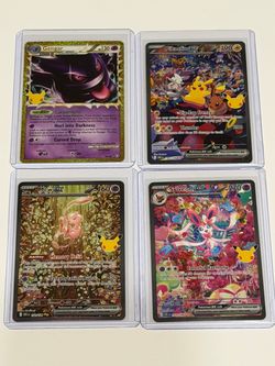 Pokémon Card Lot – 30th Celebration TCG Gengar, Pikachu ex, Mew ex, Sylveon ex & More