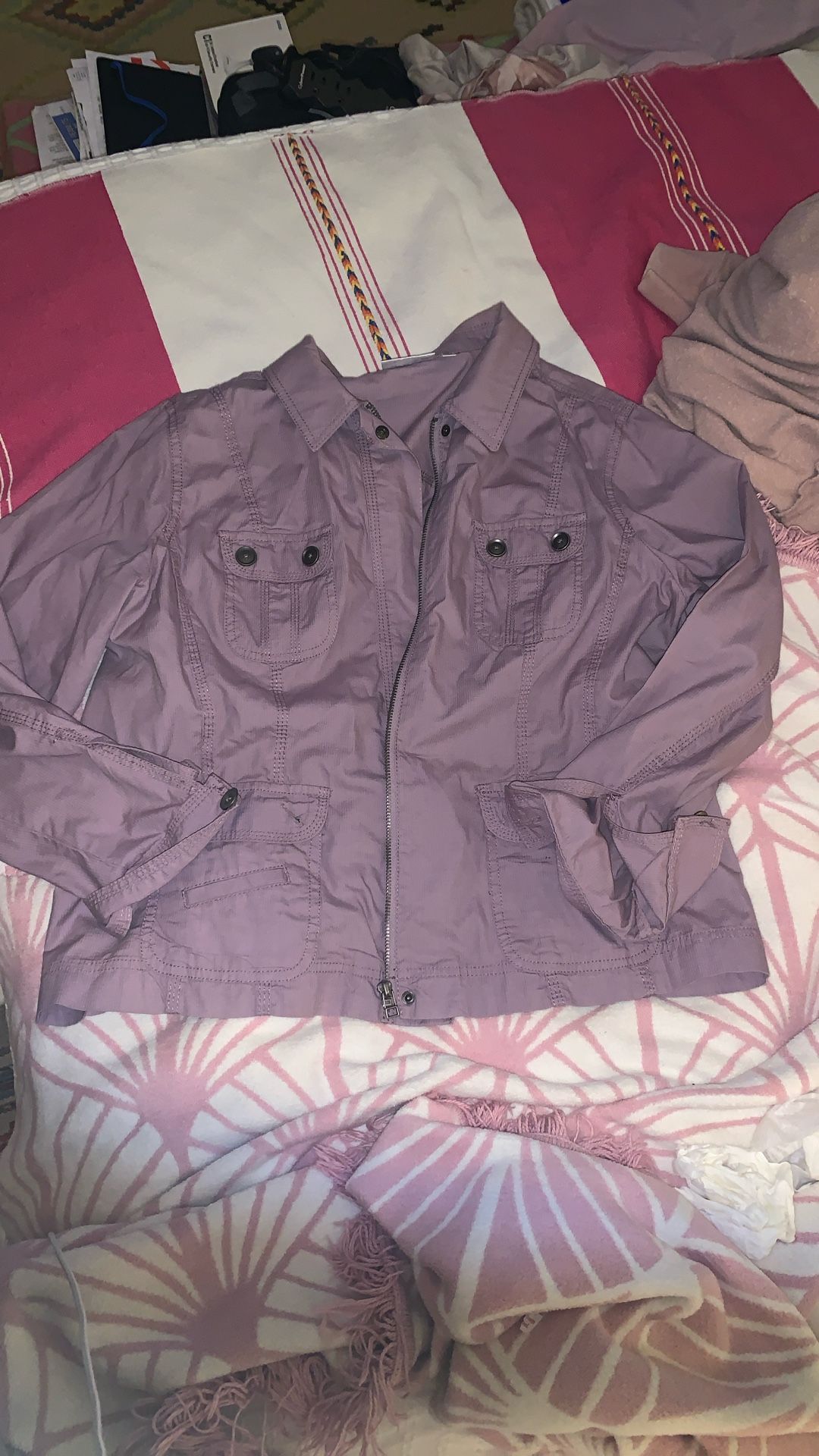 Croft and Barrow Women’s Cotton Jacket Light Purple