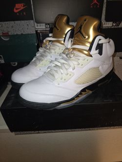 Nike Air Jordan Retro 5 Olympic Gold Sz 13