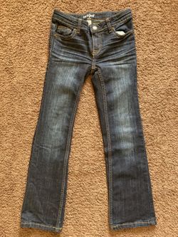 Cat and Jack girls dark blue jeans size 7