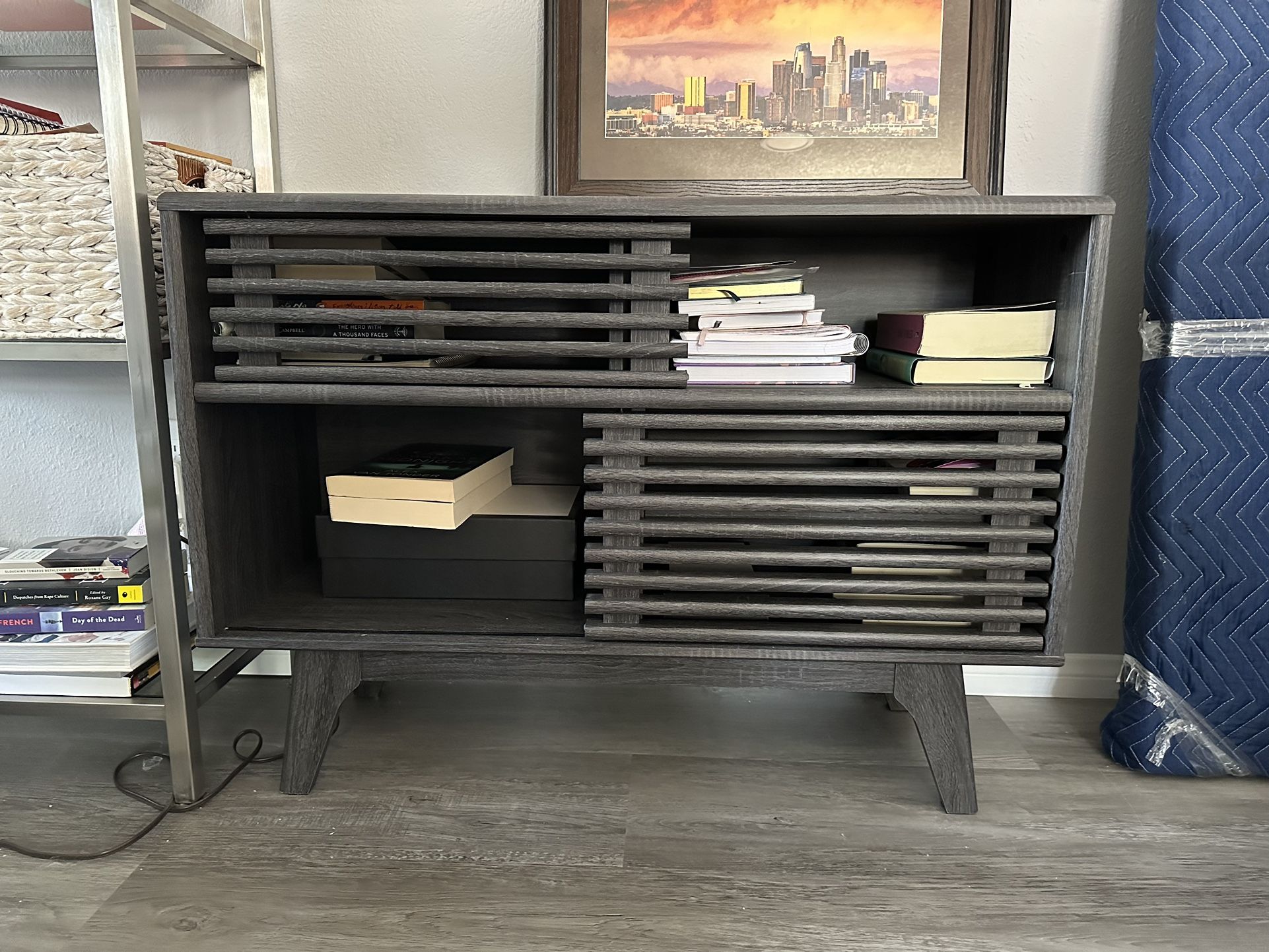 Grey Wood Mid Century Design TV stand / Sideboard Dresser 