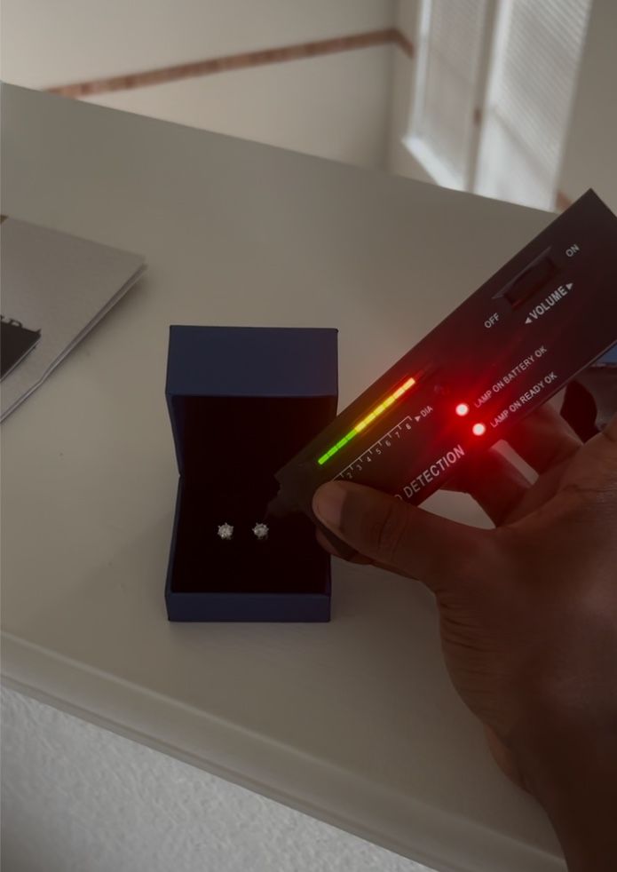 VVS1 Moissanite Stud Earrings 0.5CT