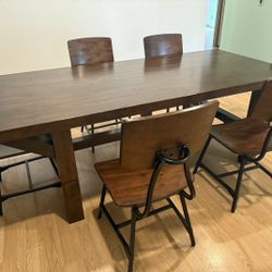 Solid Wood 6 Person Table 