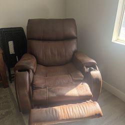 Brown recliner chair