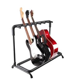 Stage Guitar Bass Stand Folding Display Rack Holds 7 - Music Supplies - Independence Day Sale