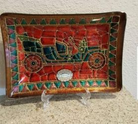 decorative handengraved plate made in italy
