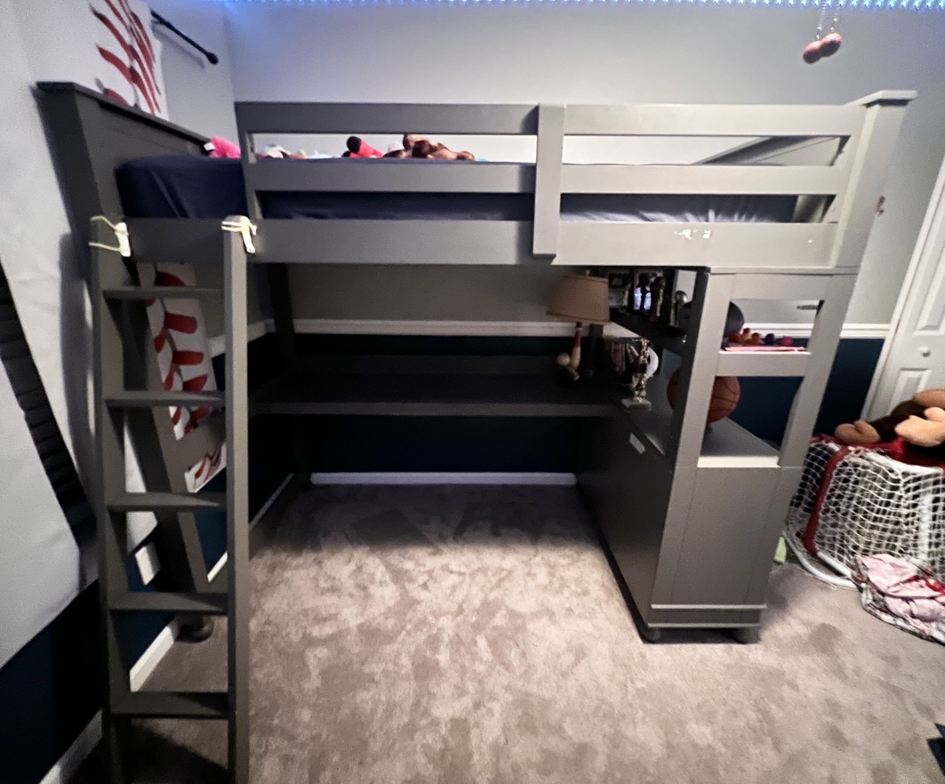 Desk/Bunk bed/Dresser Combo