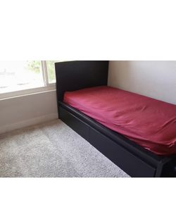 Twin Bed Frame/ Single Bed Frame With Two Big Drawers 